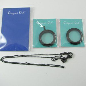 Origami Owl Black Locket & Chain Set